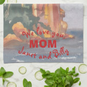 Keuken Handdoek "Ocean Uitzicht" (Gevouwen)