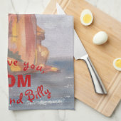 Keuken Handdoek "Ocean Uitzicht" (Quarter Fold)