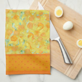 Keuken Handdoek of theedoek, narcissen, Polka Dots (Quarter Fold)
