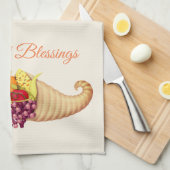 Keuken handdoek-overvloedige zegeningen theedoek (Quarter Fold)