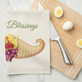 Keuken handdoek-overvloedige zegeningen theedoek (Quarter Fold)