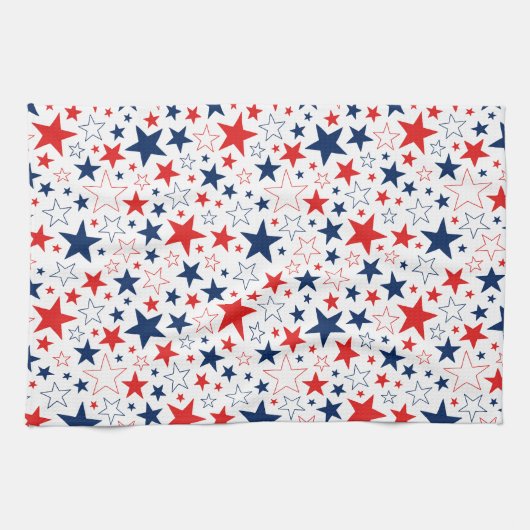Keuken handdoek Patriottische sterren (Horizontaal)