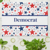 Keuken handdoek Patriottische sterren Democraat (Gevouwen)