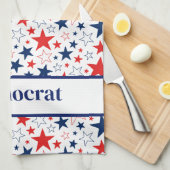 Keuken handdoek Patriottische sterren Democraat (Quarter Fold)