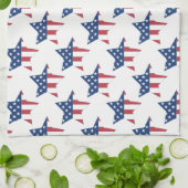 Keuken handdoek-patriottische sterren theedoek (Gevouwen)