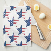 Keuken handdoek-patriottische sterren theedoek (Quarter Fold)