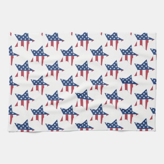 Keuken handdoek-patriottische sterren theedoek (Horizontaal)