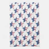 Keuken handdoek-patriottische sterren theedoek (Verticaal)