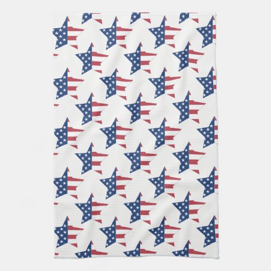 Keuken handdoek-patriottische sterren theedoek (Verticaal)