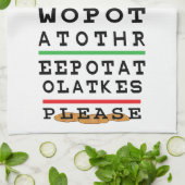 Keuken Handdoek Personaliseren Latkes Eye Chart (Gevouwen)