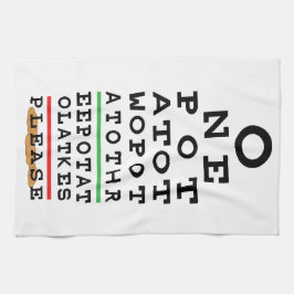 Keuken Handdoek Personaliseren Latkes Eye Chart