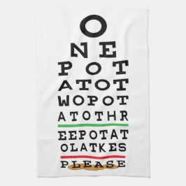 Keuken Handdoek Personaliseren Latkes Eye Chart