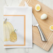 Keuken handdoek pompoen trio (Quarter Fold)