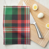 Keuken Handdoek Rood Groen Kerst Winter Plaid (Quarter Fold)