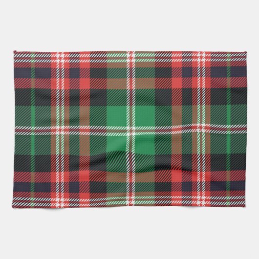 Keuken Handdoek Rood Groen Kerst Winter Plaid (Horizontaal)