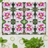 Keuken handdoek roze tulpen (Gevouwen)
