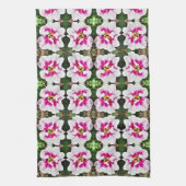 Keuken handdoek roze tulpen (Verticaal)