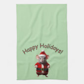 Keuken Handdoek - Santa Mouse en Tekst (Verticaal)