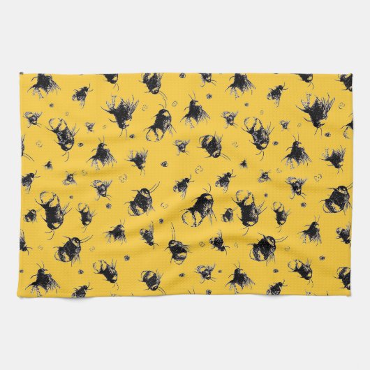 Keuken Handdoek – Schattigee Bee Tea Handdoek voor (Horizontaal)