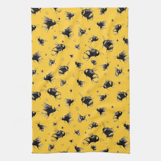 Keuken Handdoek – Schattigee Bee Tea Handdoek voor (Verticaal)