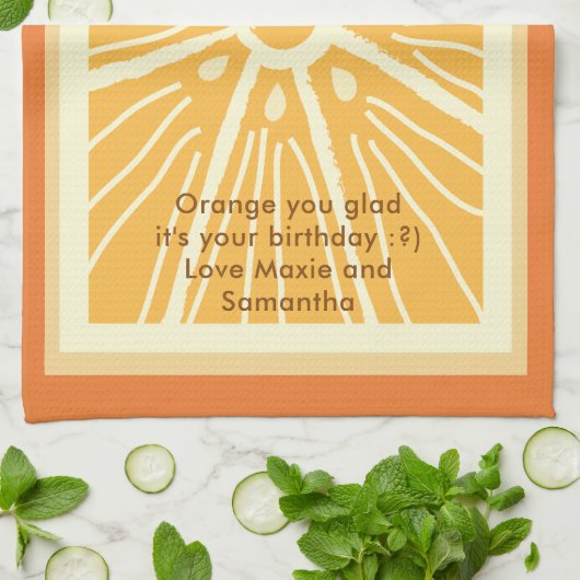 Keuken Handdoek "Sinaasappel" (Gevouwen)