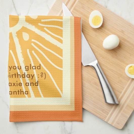 Keuken Handdoek "Sinaasappel" (Quarter Fold)