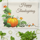 Keuken handdoek-Thanksgiving pompoen Theedoek (Gevouwen)