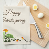 Keuken handdoek-Thanksgiving pompoen Theedoek (Quarter Fold)