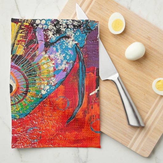 Keuken handdoek vis (Quarter Fold)