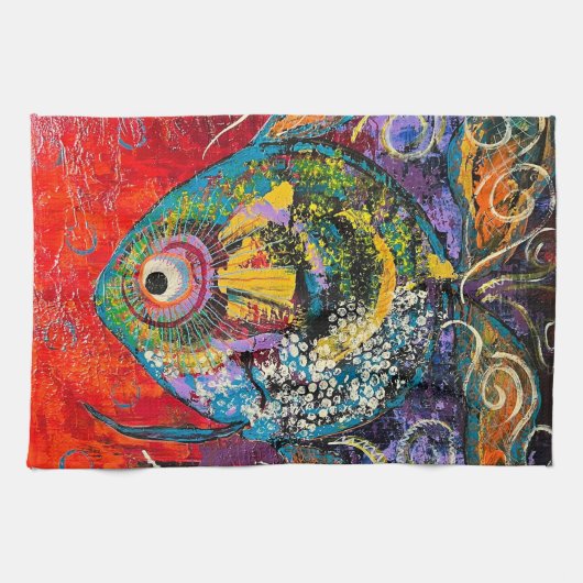 Keuken handdoek vis (Horizontaal)