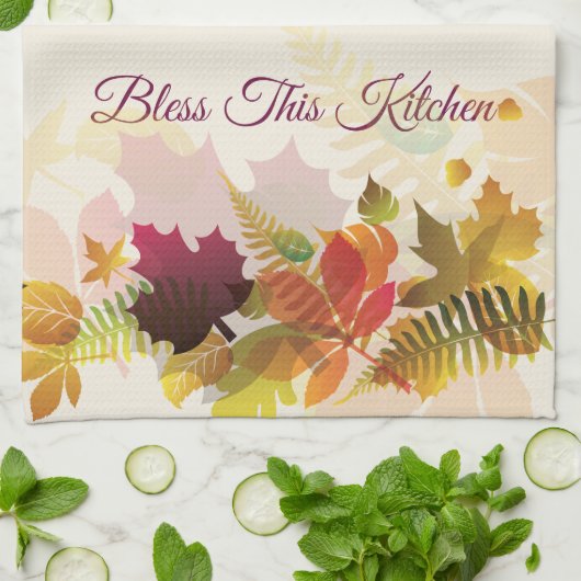 Keuken handdoek-zegen deze keuken theedoek (Gevouwen)