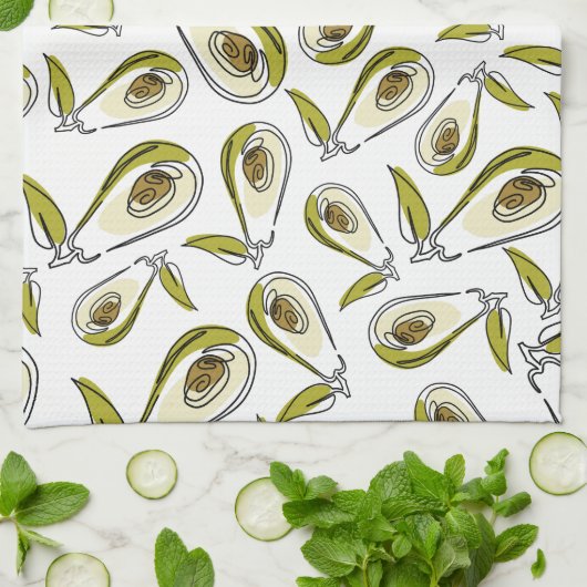 Keuken Handdoeken Avocado (Gevouwen)