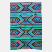 Keuken Handdoeken Mexican Inca Stripe (1) Blauwgro (Verticaal)