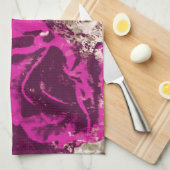 Keuken Handdoeken Paarse Rozen Waterverf (Quarter Fold)