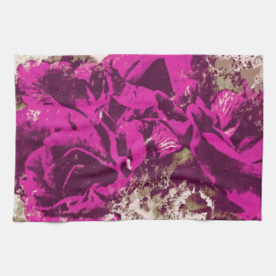 Keuken Handdoeken Paarse Rozen Waterverf