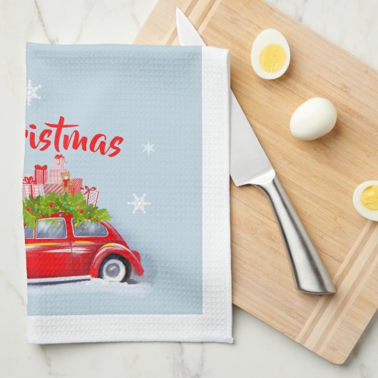 Keuken handdoeken voor vrolijke kerst. (Quarter Fold)