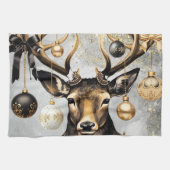 Keuken Handdoeken Winter Kerst Herten (Horizontaal)