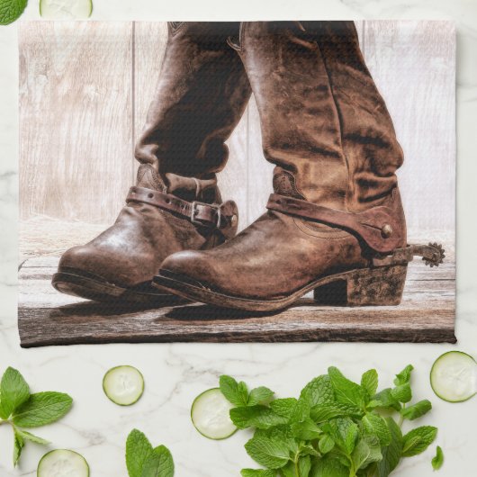 Keuken Handdoeklaarzen land rustiek western draag  Theedoek (Gevouwen)