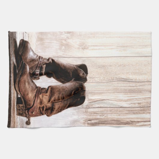 Keuken Handdoeklaarzen land rustiek western draag  Theedoek (Horizontaal)
