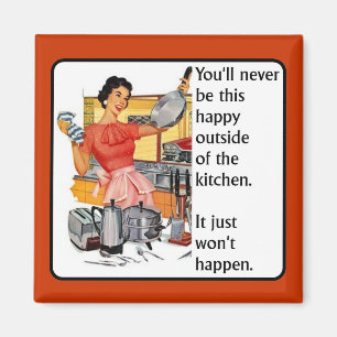 Keuken Happy Funny Magnet Humor