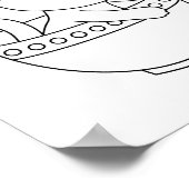 Keuken in een beker - Kat in een Teacup Colour Pag Poster (Hoek)