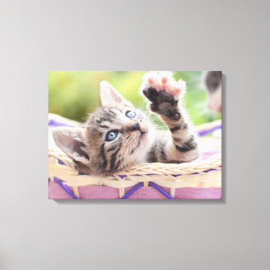 Keuken in een mand canvas afdruk (Voorkant)