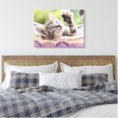 Keuken in een mand canvas afdruk (Insitu (Slaapkamer))