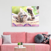 Keuken in een mand canvas afdruk (Insitu (Woonkamer))
