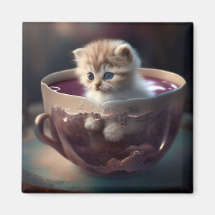 Keuken in een theepot - kattenmagneet magneet