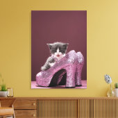 Keuken in glitterschoenen canvas afdruk (Insitu (Woonkamer))