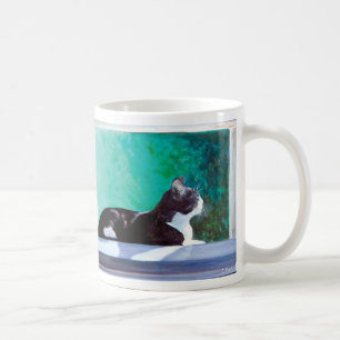 Keuken in het raam van het oorspronkelijke oliever koffiemok