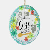 Keuken is de beste kerstversiering voor meisjes keramisch ornament (Rechts)