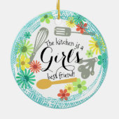 Keuken is de beste kerstversiering voor meisjes keramisch ornament (Achterkant)