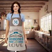 Keuken is gekruid met liefde Monogram Gift Schort